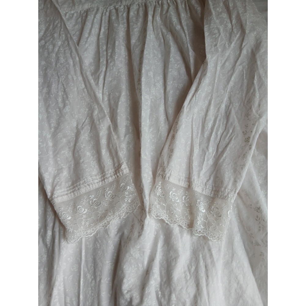Eileen West Nightgown Medium Floral Lace Cottage Core Pockets Cotton House - Picture 15 of 16